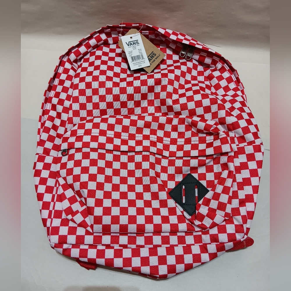 Vans Old Skool III 22L Checker Red/White Backpack Checkerboard School Bag NWT